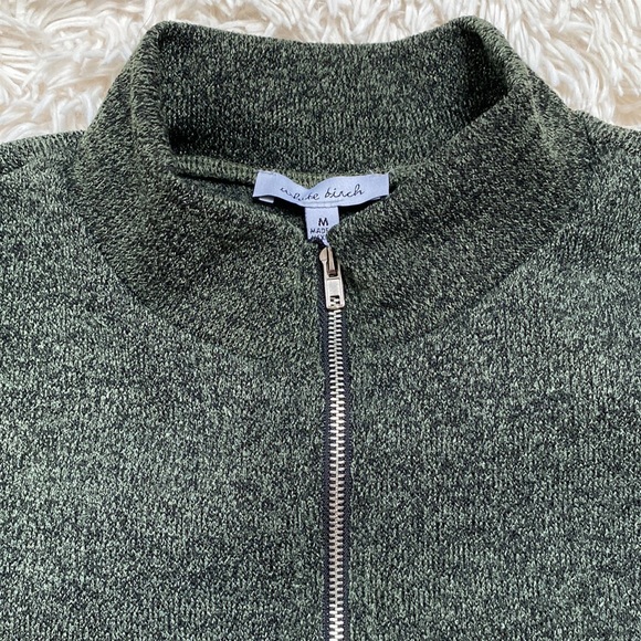 White Birch 1/4 Zip Pullover 💗 Forest Green & Black - Picture 7 of 16